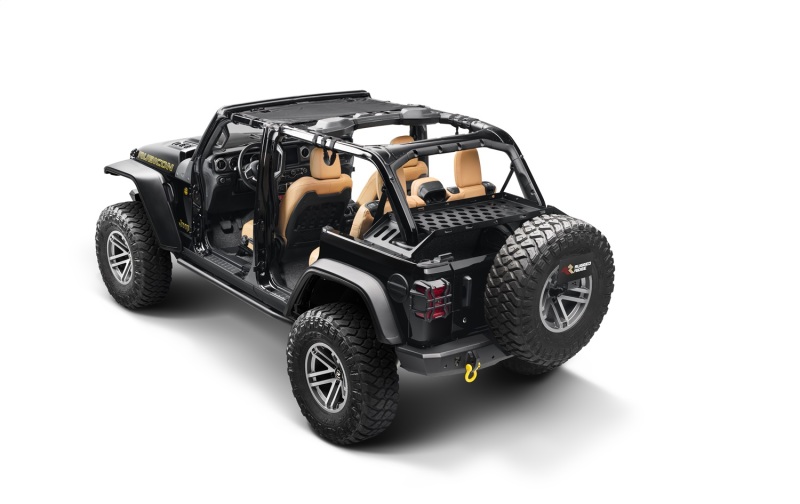 Jeep Wrangler JK Interior Storage Rack - Rugged Ridge - Black - 2018